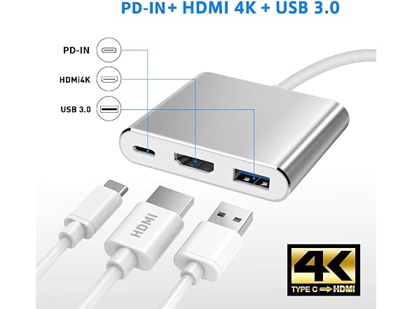 Battony USB C to HDTV Adapter