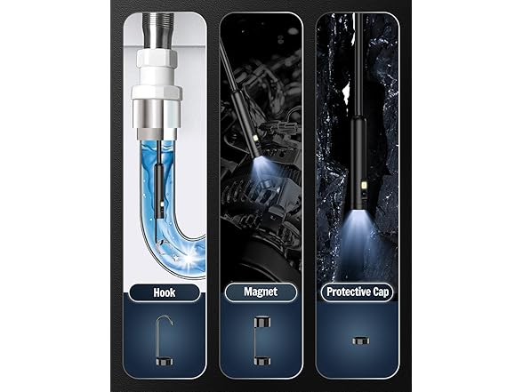 Dual Lens Endoscope Camera w/Light, 1920P HD