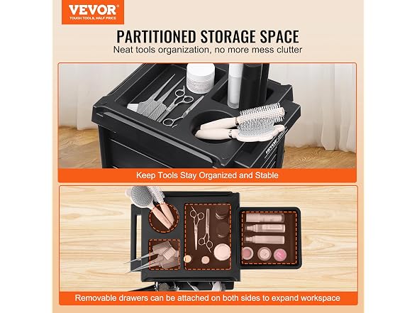 VEVOR Ultimate Salon Trolley Cart
