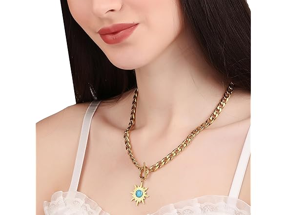 ADORANCE Sunflower Necklace 18K Gold Plated