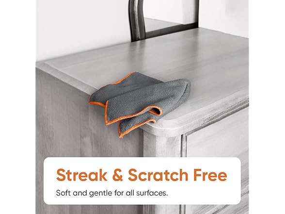 Superio Grey Microfiber Cleaning Cloth for Kitchen 18 CT