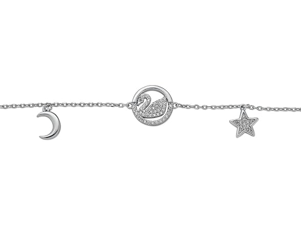 Namomi Silver Swan Bracelet Moon Stars