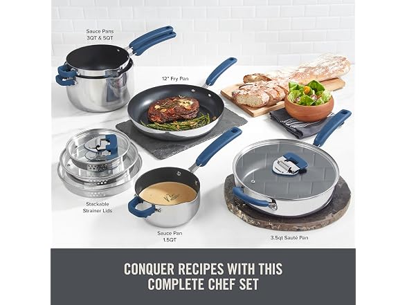 Zakarian x Dash TruPro® Stainless Steel Cookware Set