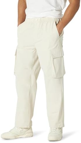 Amazon Essentials Men's Loose-Fit Lightweight Stretch Parachute Pant, Beige, XX-Large