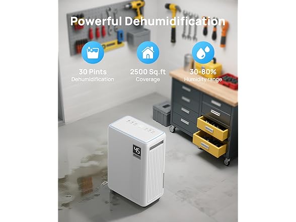 Aiusevo 30 Pint Dehumidifier for Basement