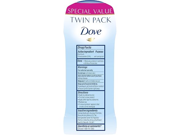 Dove Powder Antiperspirant Single Stick 2.6 oz