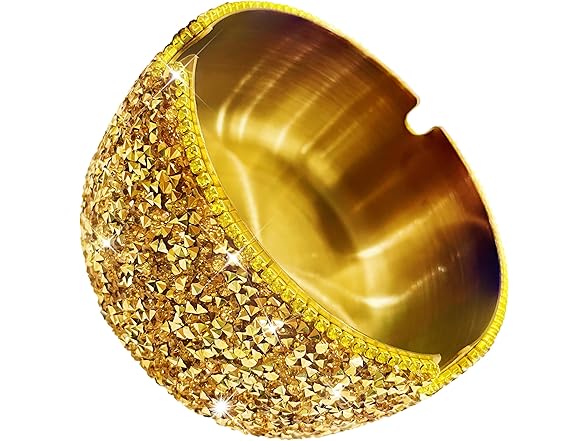 Sparkling Gold Ashtray Decor