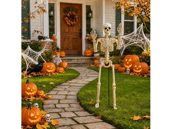 Anrtrog 36" Halloween Skeleton W/ Stand