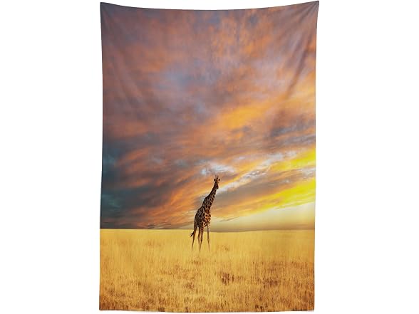 Ambesonne Safari Tablecloth, Giraffe