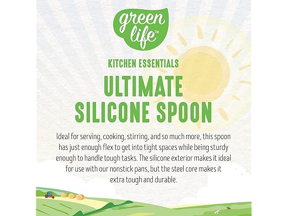 GreenLife Silicone Spoon, Turquoise