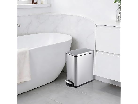12 Gal & 2.6 Gall Stainless Steel Kitchen Trash Can Combo Set
