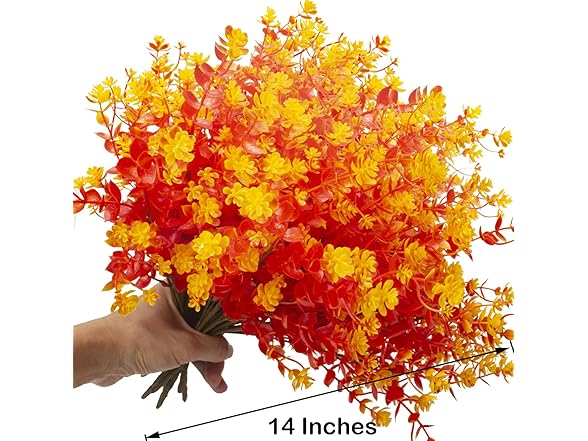 Grunyia Artificial Fall Flowers -Orange