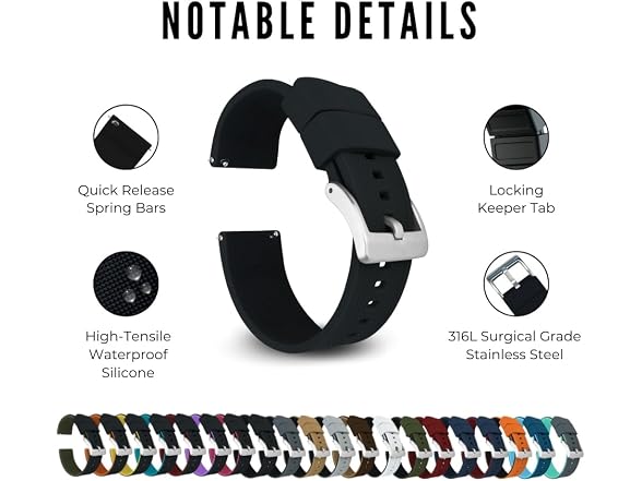 BARTON WATCH BANDS Quick Release Elite