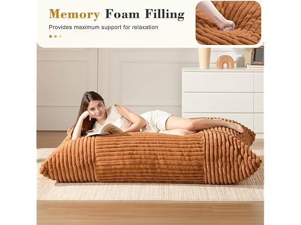 3-in-1 Giant Bean Bag Chair for Adults
