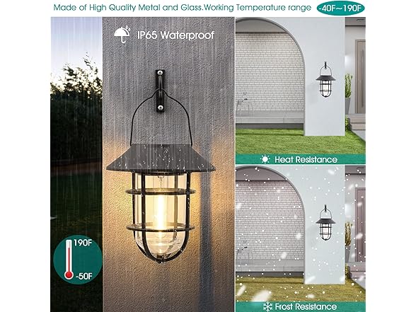 Black Wall Lantern 2 Pack