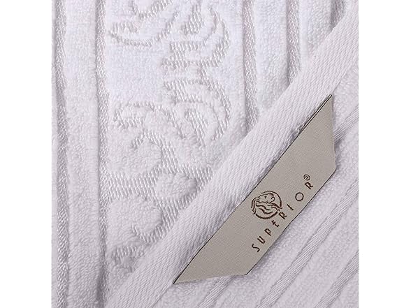 Superior 2PC SADIE Bath Sheet Towel, White