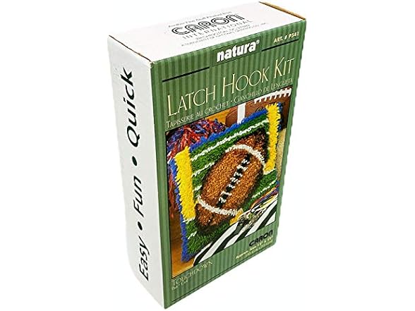 Caron Natura Latch-Hook Kit, Carousel, 12" X 12"