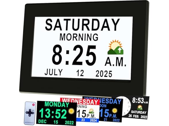 Upgraded Large Digital Calendar Clock