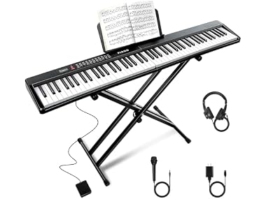 $79.99, Was $142.49, 43% Off! VEIYOUMO 88 Key SEMI-Weighted Piano dealfomo