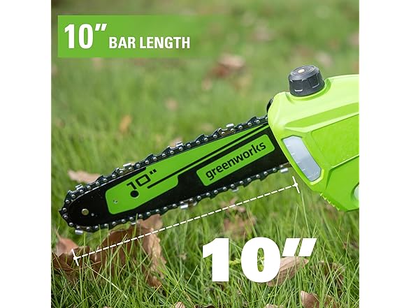 Greenworks 10" Replacement Pole Saw Bar 3/8" low profile chain pitch