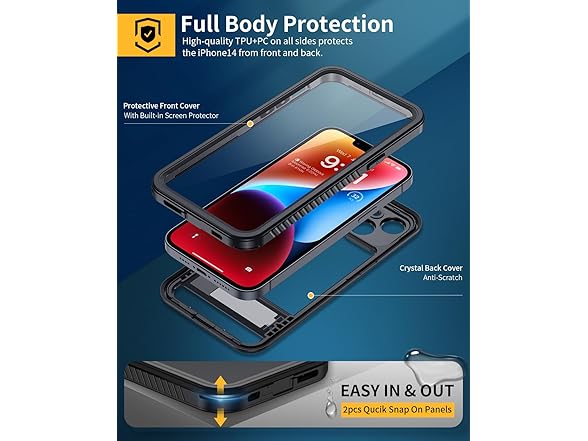 Lanhiem iPhone 14 Case Waterproof