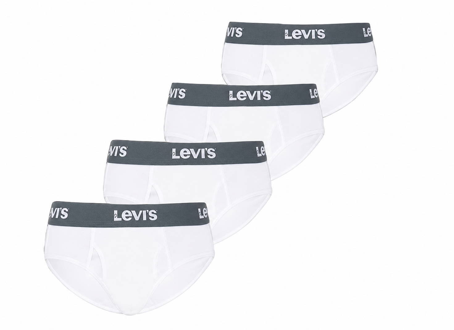 Levi's Mens Solid Basic Briefs - Gallery 4