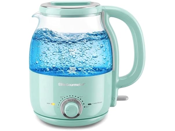 $22.99, Was $49.99, 54% Off! Elite Gourmet 1.2L Electric Glass Kettle dealfomo