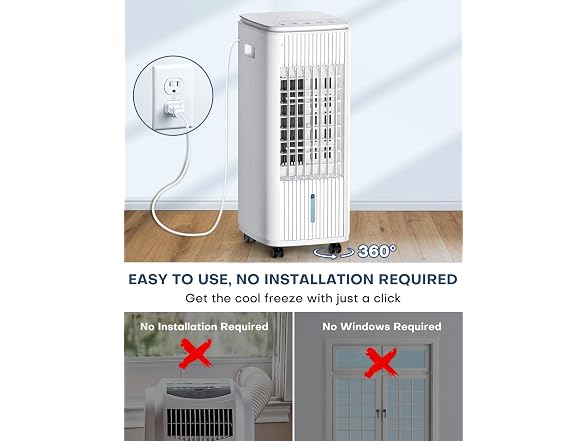 BALKO Evaporative Air Cooler, 3-IN-1 Swamp Cooler