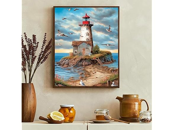 HMDIIMGE Lighthouse Diamond Painting