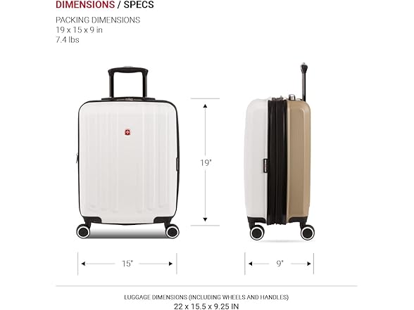 SwissGear Duet Expandable Luggage, Hard Shell