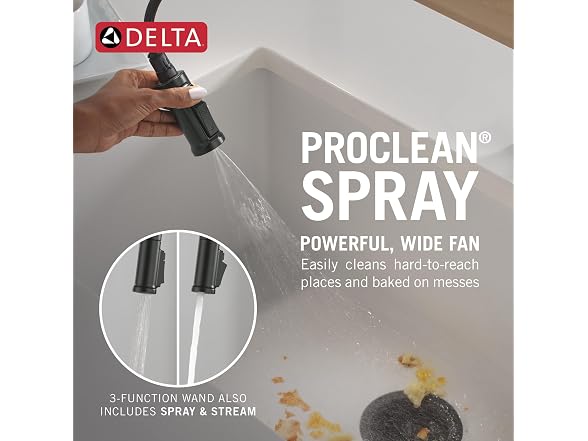 Delta Cordova Matte Black Pull Down Kitchen Faucet
