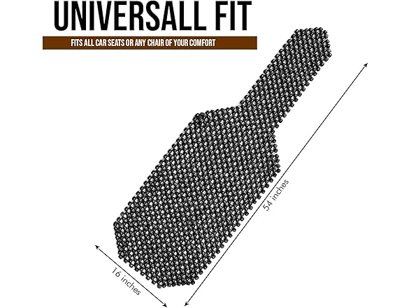 Zone Tech SE0036 Black Wood Beaded Seat Cushion 2 pack