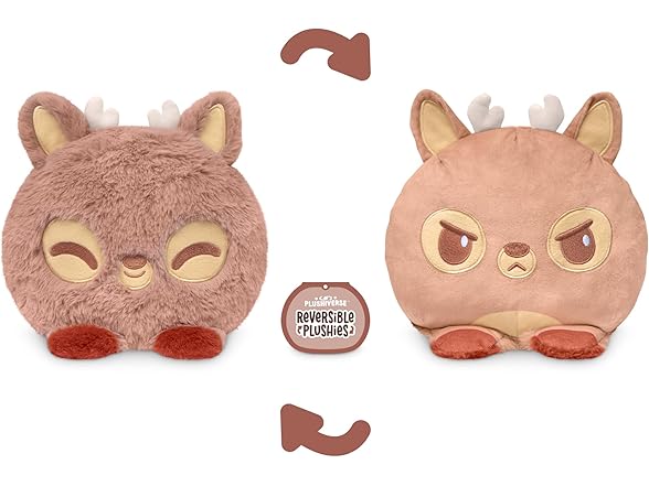 TeeTurtle Reversible 6" Deer Plushie