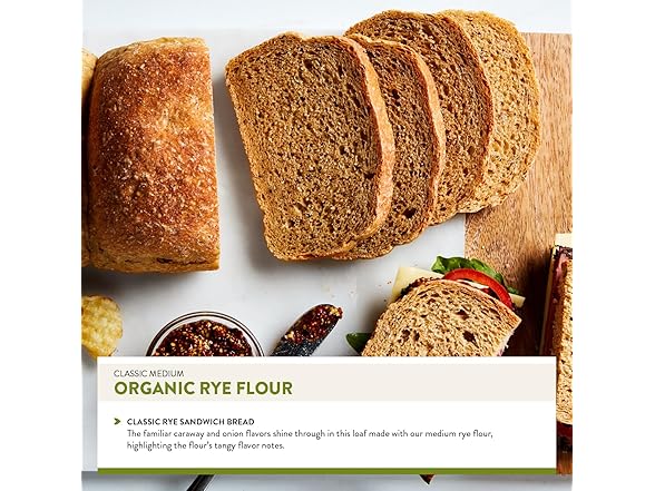 King Arthur Organic Medium Rye Flour - 3 lbs.