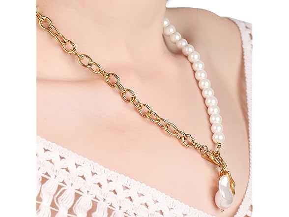 ADORANCE Gold Pearl Necklace