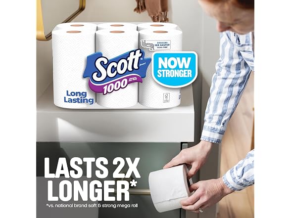 Scott 1000 Toilet Paper 8 Rolls 1Ply