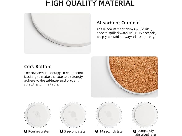 Coasters with Holder,Blue and White Style