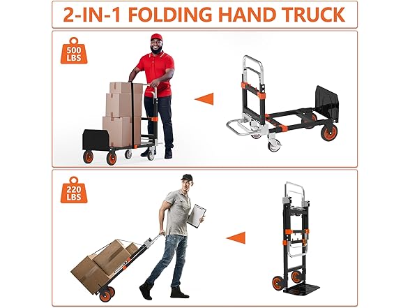 Doerpuz 3 in 1 Hand Truck (Orange) - Gallery 2