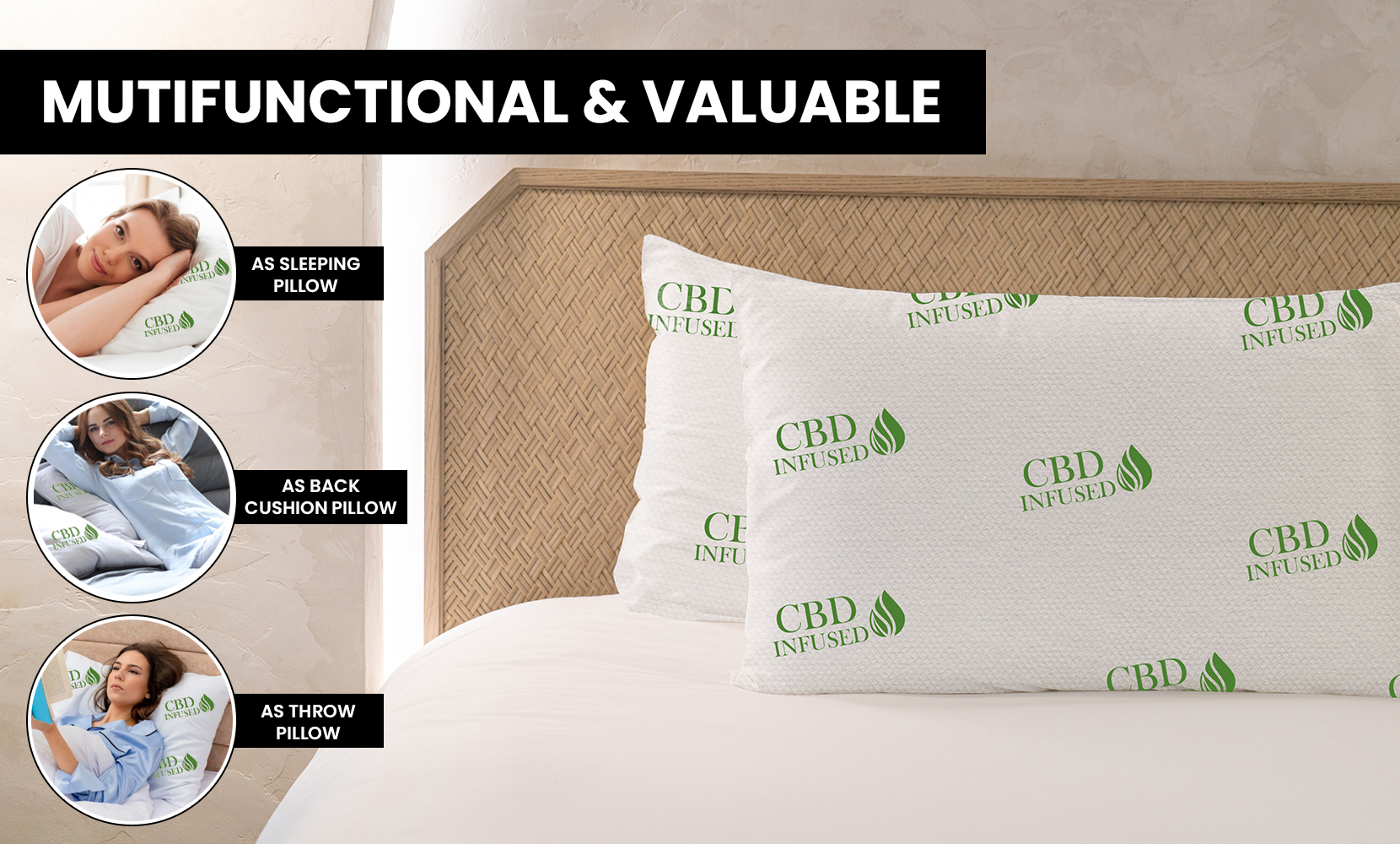 CBD Infused Memory Foam Pillows - Gallery 11