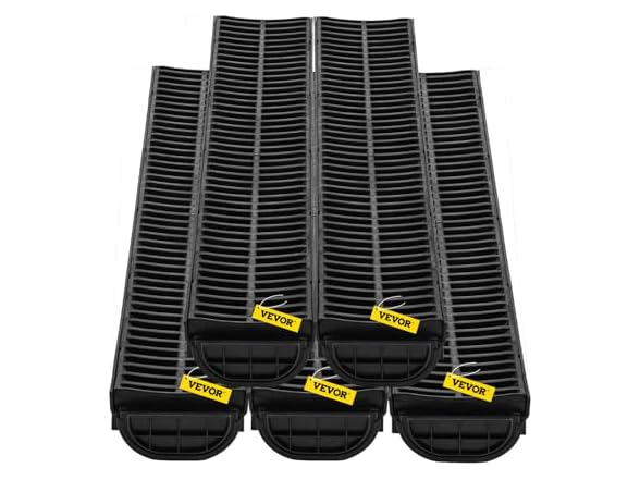Trench Drain System, Channel Driveway-5Pack