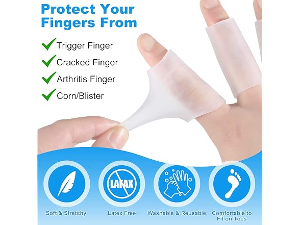 Treela Gel Finger Sleeve Protectors 40pc