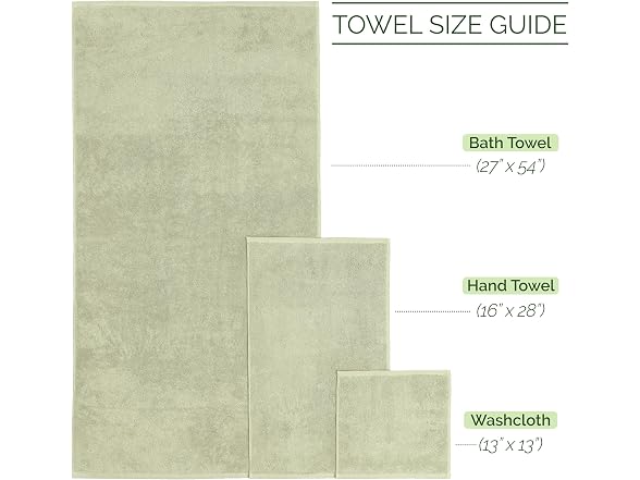 Elegant Comfort Luxury 6-Piece Towel Set, Jade Green