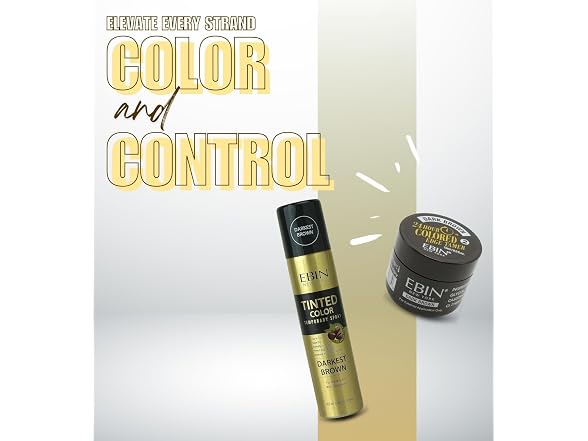 Ebin Dark Brown Color Spray and Edge Tamer 2 Pack