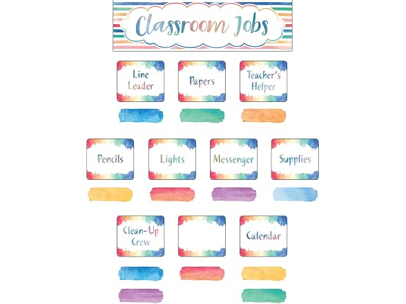 Teacher Created Resources Watercolor Classroom Jobs