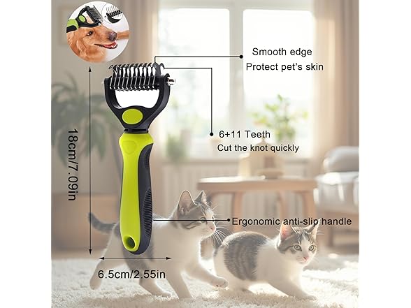 Cat Grooming Brush Kit, 4PCS Pet