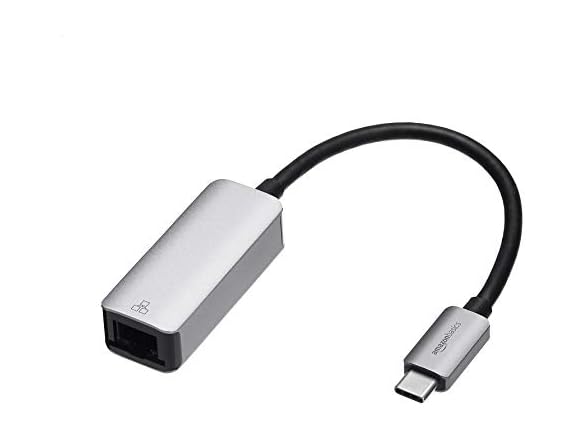 Amazon Basics Aluminum USB-C to RJ45 Gig