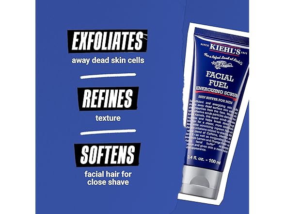 Kiehl's Facial Fuel Exfoliating Scrub, 3.4oz