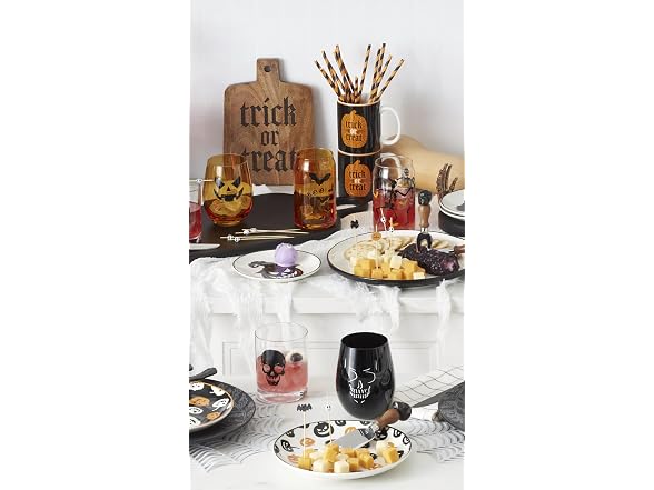 Oneida Vintro Halloween Can Cooler Glasses, 16oz, Set of 4