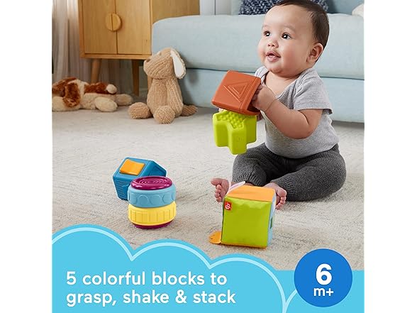 Fisher-Price Baby Toy Busy Activity Sensory Blocks