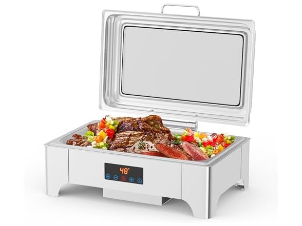Electric Chafing Dishes, 9QT Smart-Touch Buffet Warmers Sets